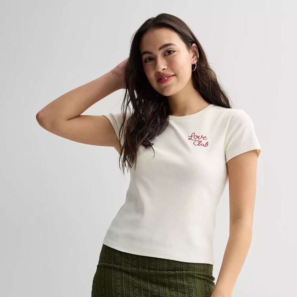 NWT Junior's Cotton T-Shirt Top-XS